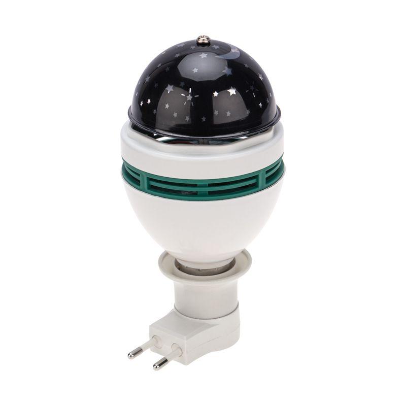 Диско-лампа светодиодная E27 230В проекция звезды с переходником в розетку Neon-Night 601-259