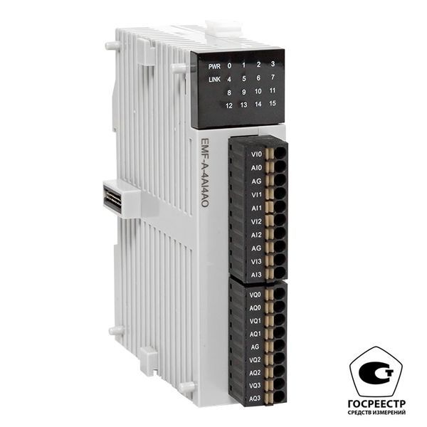Модуль аналогового в/в EMF 4/4 PRO-Logic (с поверкой) EKF EMF-A-4AI4AO-V
