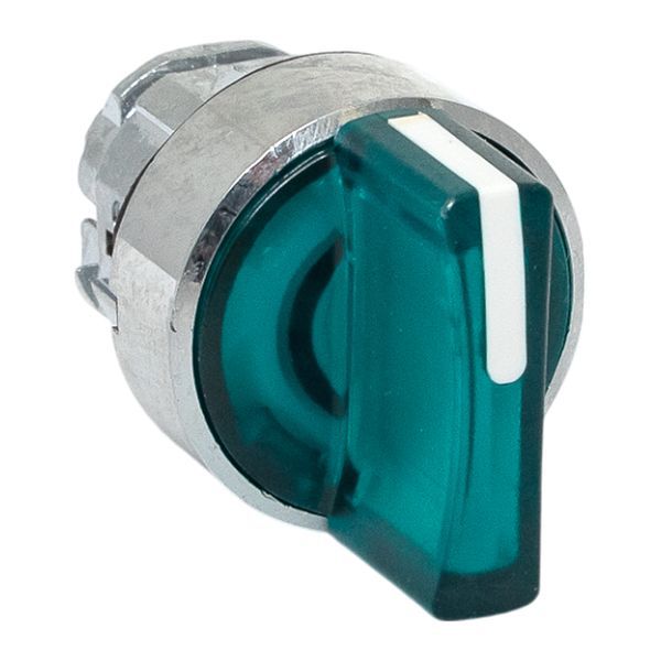 Механизм переключателя исполнительный XB4 IP65 на 3 положения возвратный без фиксации с подсветкой с короткой ручкой зел. EKF XB4BD3L-G-65