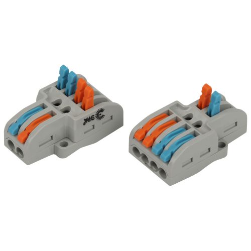 Клемма проходная разветвительная 222-4124 2/4 полюса 0.08-2.5/4кв.мм с рычагами NO-225-406 (уп.20шт) Эра Б0067950