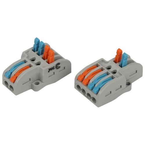 Клемма проходная разветвительная 222-4124 2/4 полюса 0.08-2.5/4кв.мм с рычагами NO-225-457 (уп.1шт) Эра Б0067962