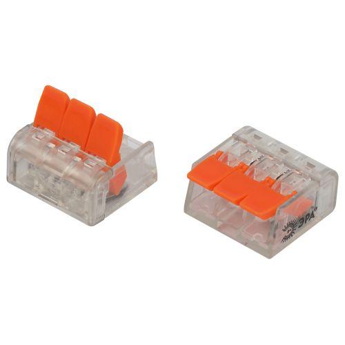 Клемма универсальная компактная 221-413 3-проводная 0.2-4кв.мм с рычагами NO-225-350 (уп.50шт) Эра Б0067909