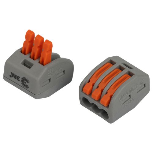 Клемма универсальная 222-413 3-проводная 0.08-2.5/4кв.мм с рычагами NO-225-383 (уп.20шт) Эра Б0067934