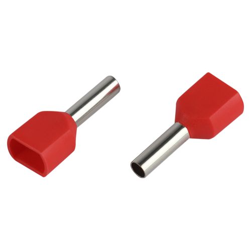 Наконечник-гильза двойн. НШвИ(2) 1.0-8 с изолированным фланцем (уп.500шт) Эра Б0063344