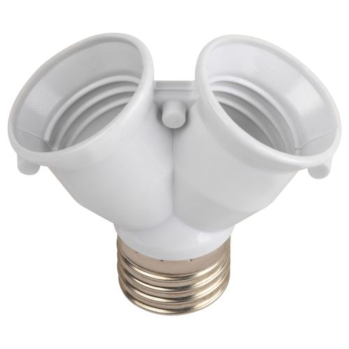 Патрон-разветвитель цокольный E27-2хE27 бел. Эра Б0069587