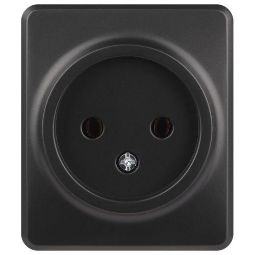 Розетка 1-м ОП Эксперт 11-2201-05 16А IP20 250В 2P антрацит Эра Б0062992