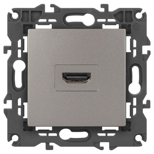 Розетка 1-м СП Elegance 14-3114-16 HDMI титан Эра Б0065778