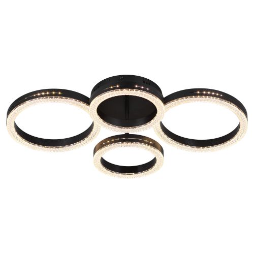 Светильник светодиодный Flora 6191-201 LED 75Вт 3000-6000К потолочн. черн. с пультом Rivoli Б0068425