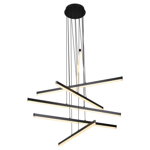 Светильник светодиодный Mabel 6183-201 LED 120Вт 3000-6000К (подвес) подвесной с пультом черн. Rivoli Б0068430