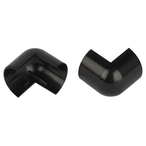 Угол для кабель-канала полукруглого внешн. 30х13мм OC-KK-30-13-GR графит (уп.2шт) Эра Б0064963