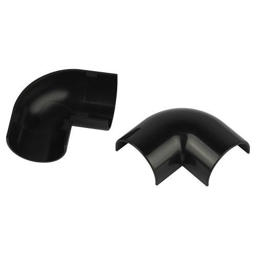 Угол для кабель-канала полукруглого 90град. 30х13мм T-90-KK-30-13-GR графит (уп.2шт) Эра Б0064899