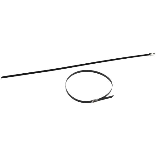 Хомут кабельный 4.6х400 с полимер. покрытием сталь AISI 304 NO-225-258 (уп.10шт) Эра Б0066319