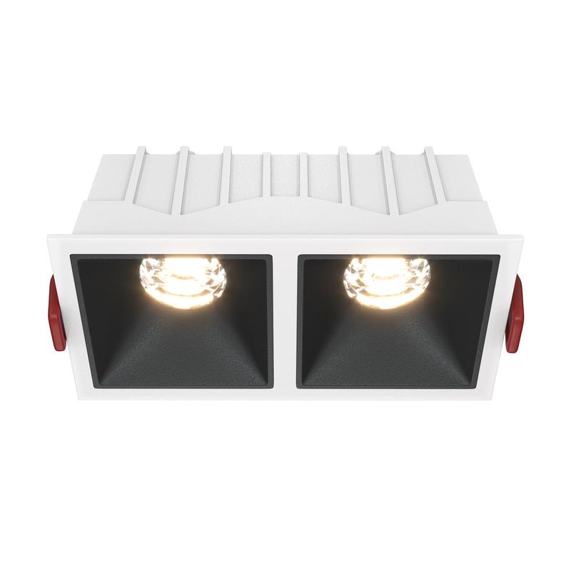 Светильник Alfa LED 2х10Вт 3000К 36град. Dim Triac встраив. Maytoni DL043-02-10W3K-D-SQ-WB
