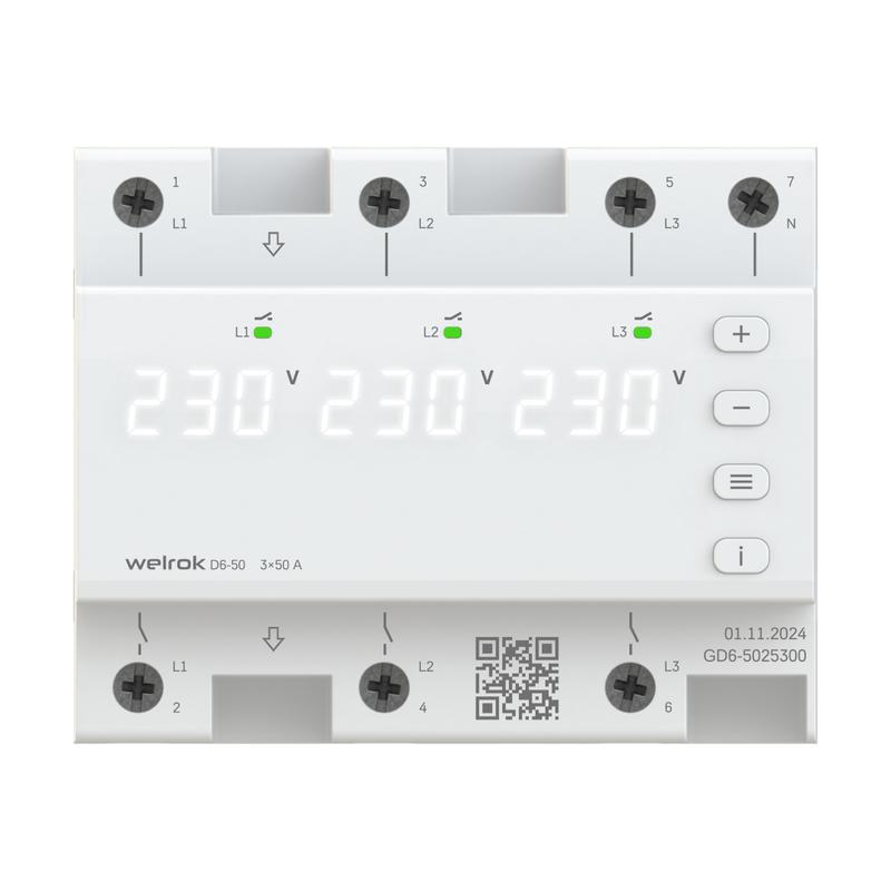 Реле напряжения D6-50 Welrok 4660251140373