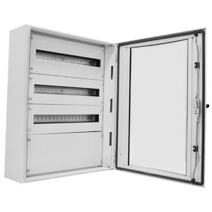 Корпус щита распределительного 600х1800х200мм DIN-рейки 240M(10х24) навесной прозр. дверца из гнутого стекла метал. сер. Cetinkaya Pano CPD6018025SUMP