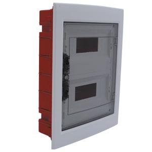 Корпус щита распределительного для модульного оборудования 24M(12х2) встраив. прозр. дверца система несъемных крышек Cetinkaya Pano CP10924-1