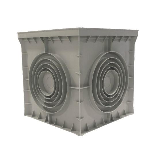 Коробка распределительная 400х400х400мм 4 вывода без крышки пластик сер. Cetinkaya Pano CP404041