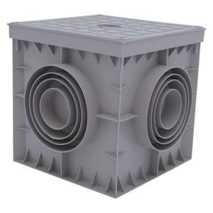 Коробка распределительная 200х200х200мм 4 вывода с крышкой пластик сер. Cetinkaya Pano CP202020