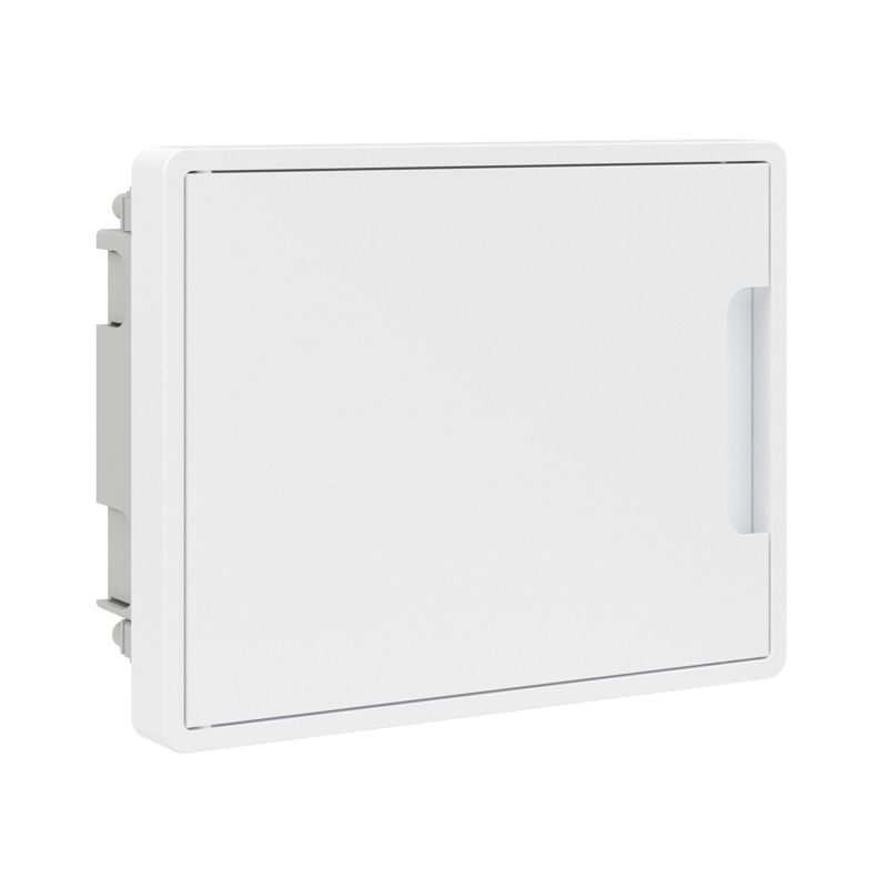 Щиток встраиваемый FRAME 8мод. для полых стен с бел. дверцей с 2 шинами PEN на 6 и 8 отверст. бел. DKC F08B3WW