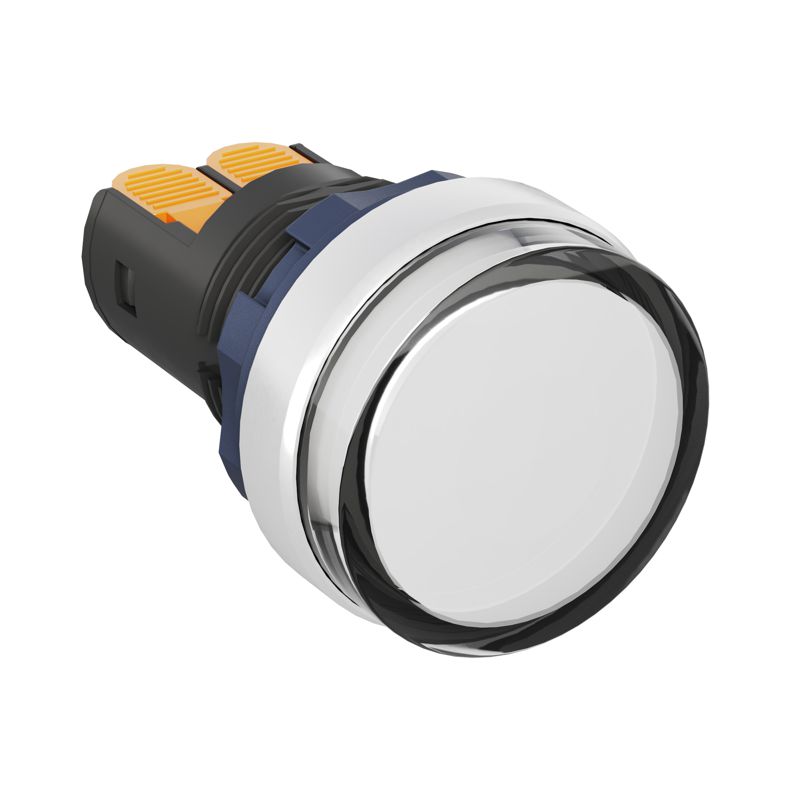 Индикатор сигнальный со встроен. диодом 220В зажим Plug-In алюм. бел. DKC M22L-F220WAP