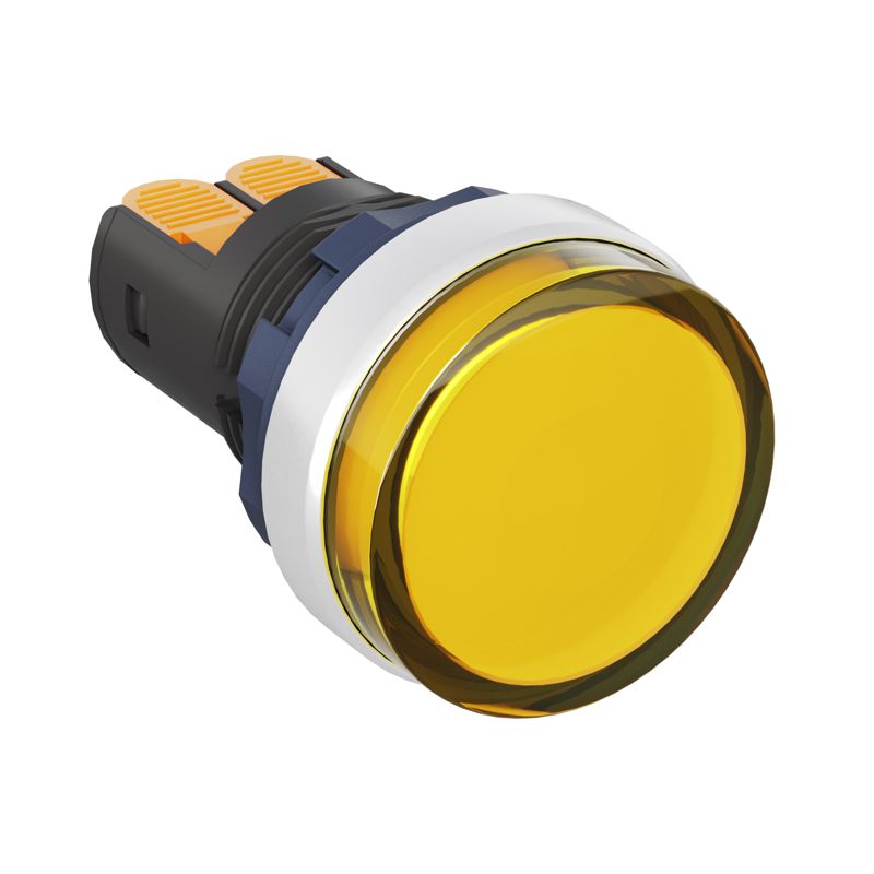 Индикатор сигнальный со встроен. диодом 220В зажим Plug-In алюм. желт. DKC M22L-F220YAP