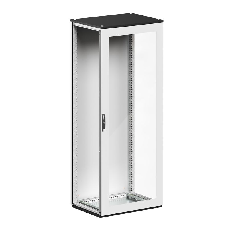 Комплект напольного корпуса CQE N 1400х800х400мм со стеклян. дверью и с задн. панелью RAM block DKC R5CQEN1484X