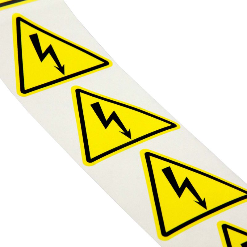 Знак "Молния" 25мм треугольник винил желт. (рул.) DKC SL-T25-HE