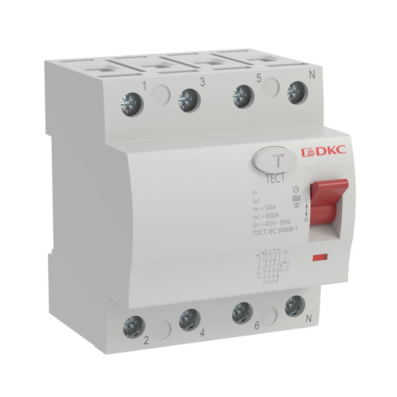 Устройство защитного отключения селективное УЗО ВДТ 4п 32А 30мА тип A-S YON MAX MDL100 DKC MDL100-4P2-32-A-S