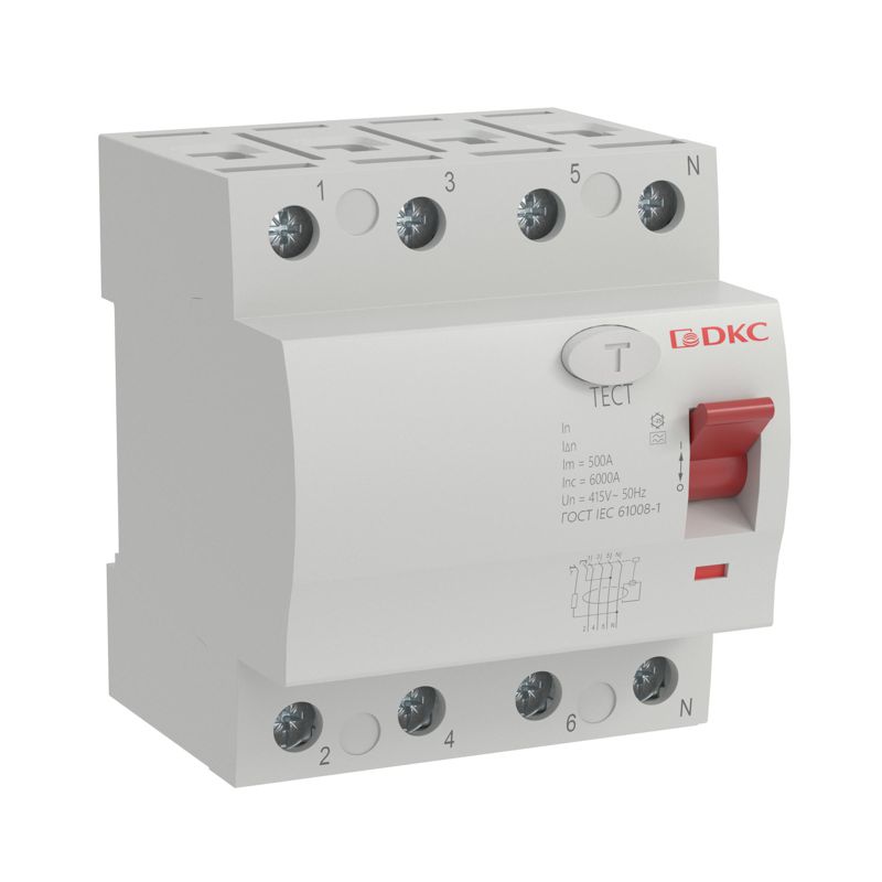 Устройство защитного отключения УЗО 4п 80А 100мА тип A YON MDL100 DKC MDL100-4P3-80-A