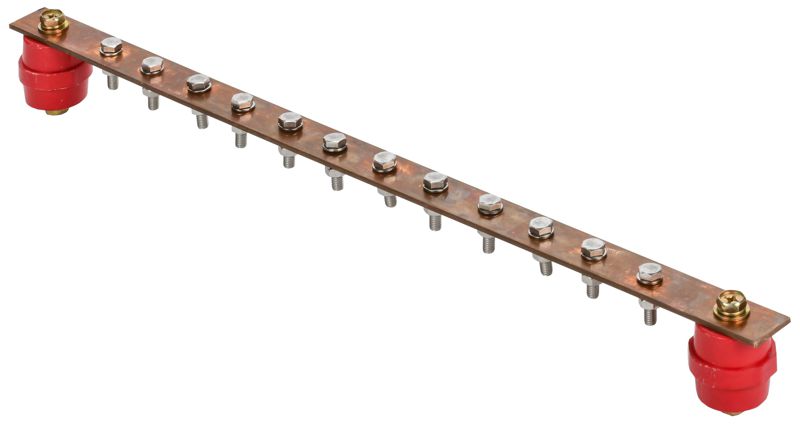 Шина заземляющая главная 483х25х3мм на 12 подкл. медь IEK ZGB10-50-012-483