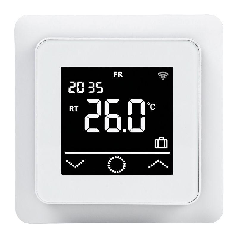 Терморегулятор цифровой сенсорный программируемый ClimaHome W с Wi-Fi бел. Rexant 51-0572