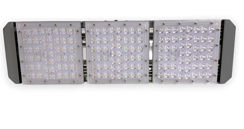 Светильник светодиодный SMD 150Вт 5000К IP67 21000лм 85-265В 575х155х70мм уличный с регулир. драйвером лира + кронштейн KRASO FZ-KL(S)-150