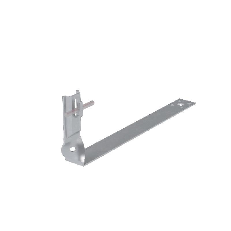 Держатель черепичный регулир. зажимной скрученный для прутка d6-8мм L430 H=100мм КМ MA0848