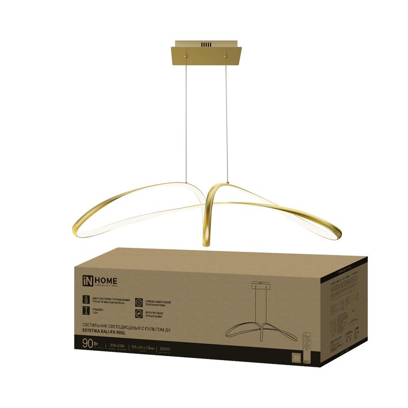 Светильник светодиодный ESTETIKA DALI-Fх-90GL 90Вт 3000-6500К 230В 920х245х230мм 1.2м трос ДУ зол. IN HOME 4690612062457