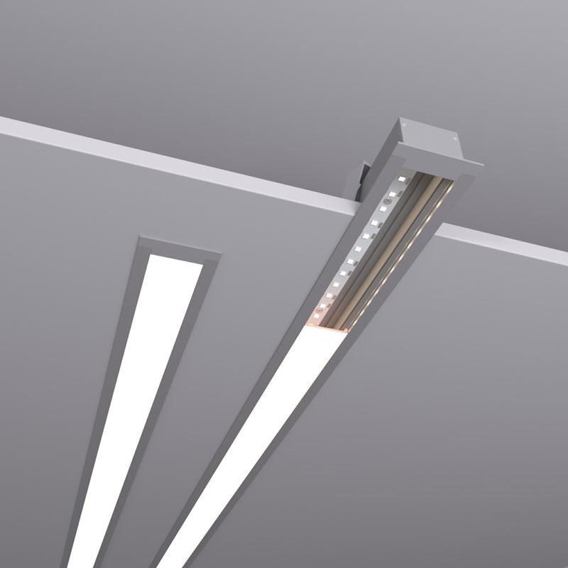 Светильник светодиодный RVE-PLS4932-1470-V 39Вт 4000К 1470х49х32мм линейный встраив. RAL9006 муар сер. RVElektro RVE00018544