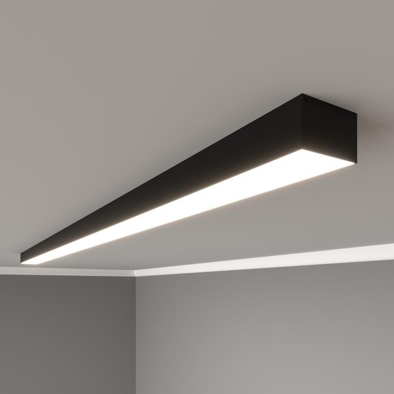 Светильник светодиодный RVE-PLS5032-980-N 26Вт 4000К 980х50х32мм линейный накладной RAL9006 муар сер. RVElektro RVE00018602