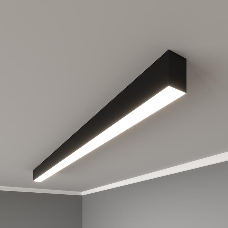 Светильник светодиодный RVE-PLS5070-980-N 26Вт 4000К 980х50х70мм линейный накладной RAL9006 муар сер. RVElektro RVE00018620