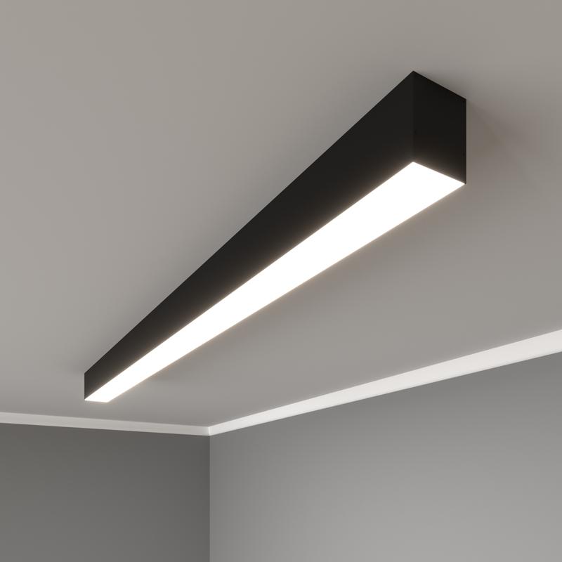 Светильник светодиодный RVE-PLS6070-500-N 26Вт 4000К 500х60х70мм линейный накладной RAL9006 муар сер. RVElektro RVE00018629