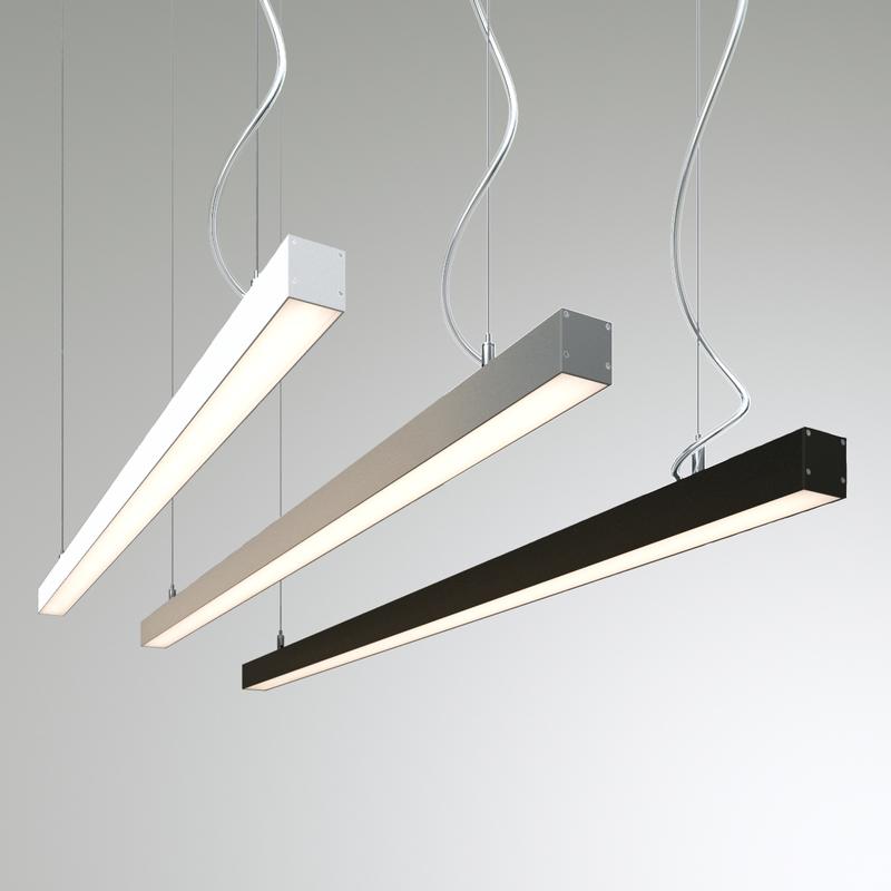 Светильник светодиодный RVE-PLS3535-1460-P 39Вт 4000К 1460х35х35мм линейный подвесной RAL9006 муар сер. RVElektro RVE00018569