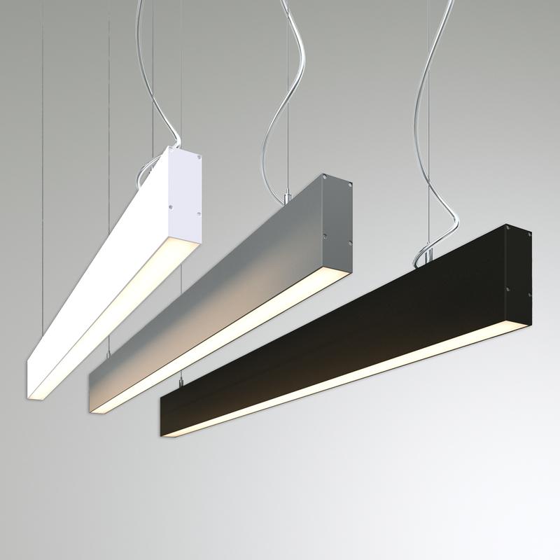 Светильник светодиодный RVE-PLS3590-1210-P 32Вт 4000К 1210х35х90мм линейный подвесной RAL9006 муар сер. RVElektro RVE00018588