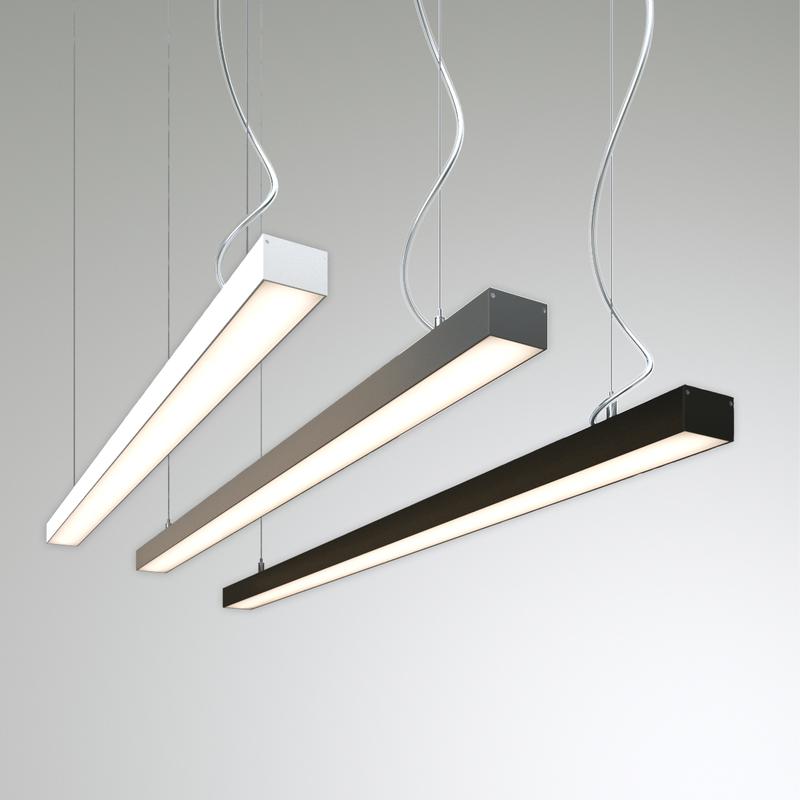 Светильник светодиодный RVE-PLS5032-1210-P 32Вт 4000К 1210х50х32мм линейный подвесной RAL9006 муар сер. RVElektro RVE00018598