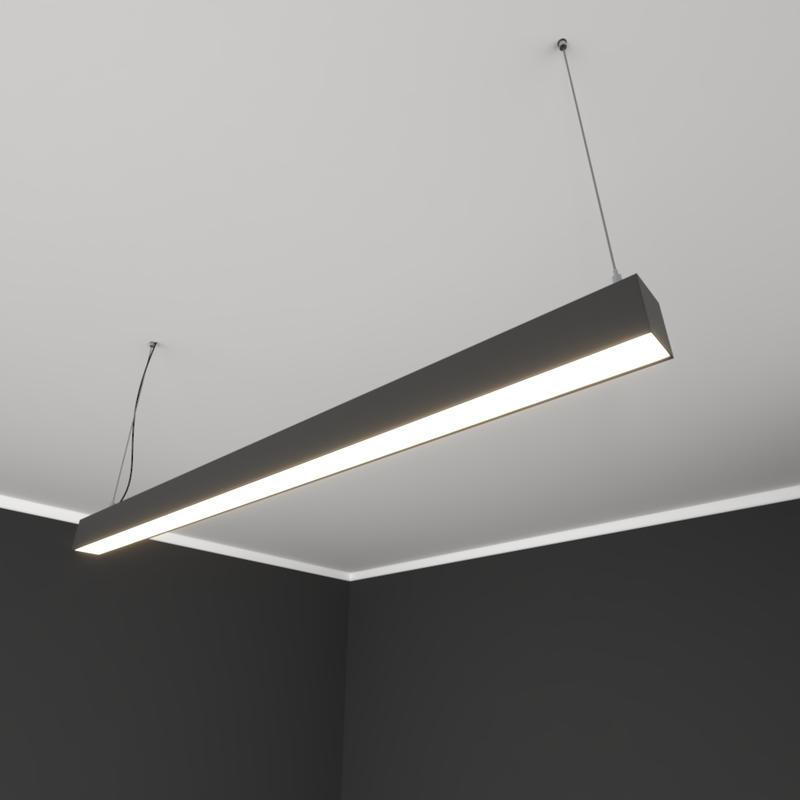 Светильник светодиодный RVE-PLS4955-980-P 26Вт 4000К 980х49х55мм линейный подвесной черн. RAL9005 RVElektro RVE00017267