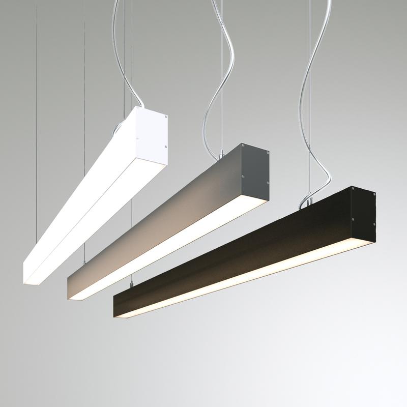 Светильник светодиодный RVE-PLS5070-1210-P 32Вт 4000К 1210х50х70мм линейный подвесной RAL9006 муар сер. RVElektro RVE00018618