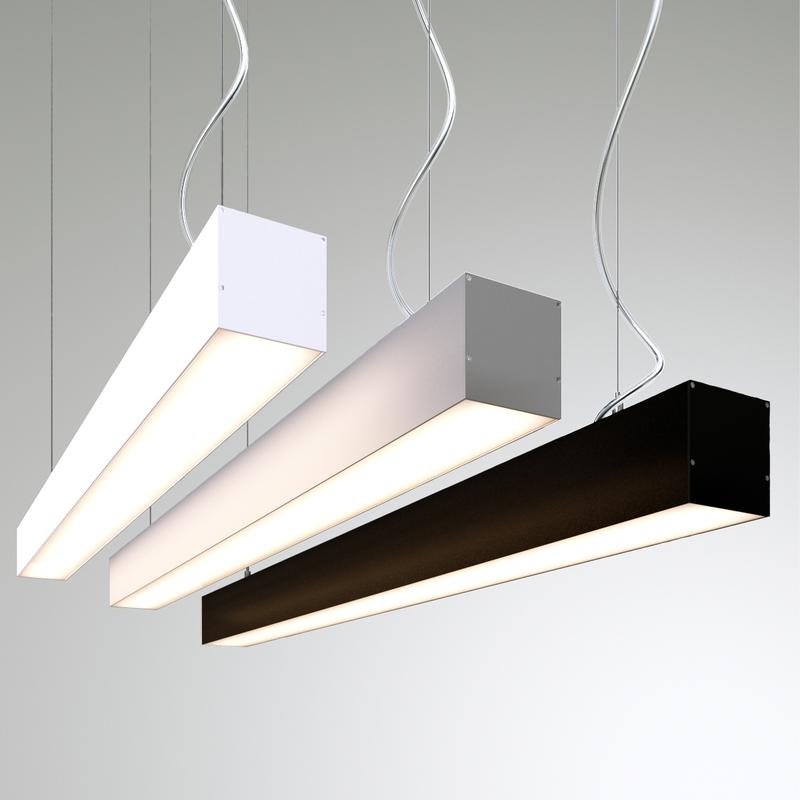 Светильник светодиодный RVE-PLS7070-500-P 26Вт 4000К 500х70х70мм линейный подвесной RAL9006 муар сер. RVElektro RVE00018634