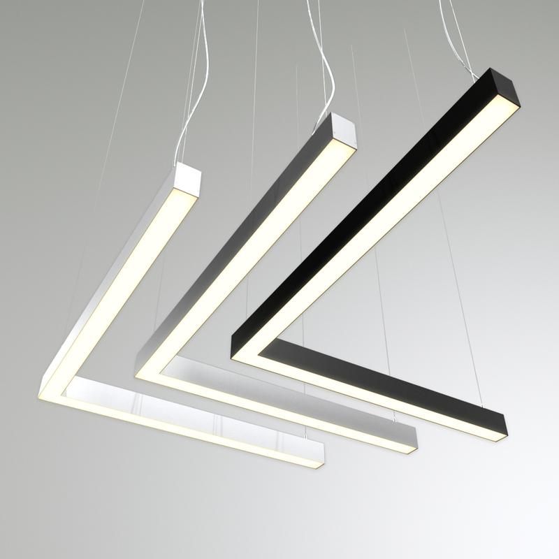 Светильник светодиодный RVE-PLS5070-SYMBOL-L-1958-P 105Вт 4000К 1958х1958х70мм сег. 1958мм 50х70мм символ "L" подвесной RAL9006 муар сер. RVElektro RVE00018724