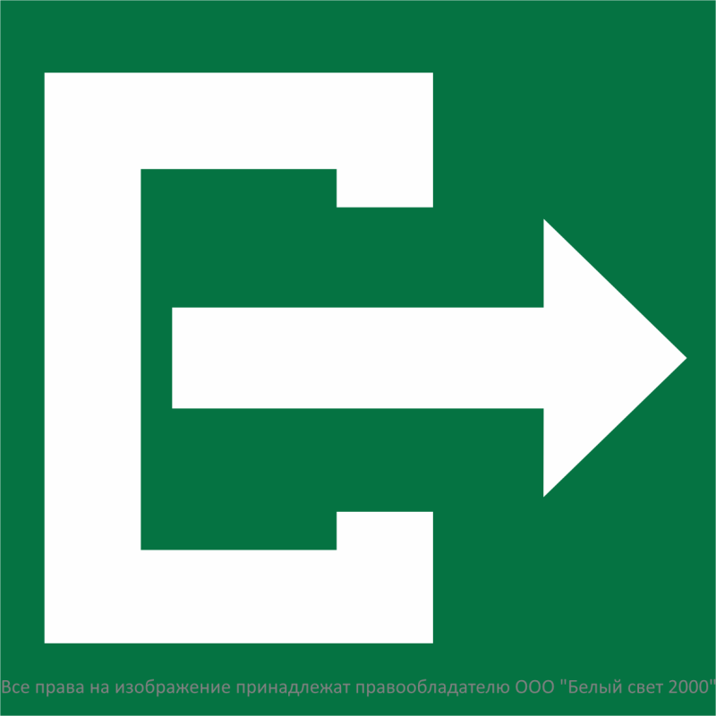 Знак безопасности NPU-1818.C07 "Выход" Белый свет a32740