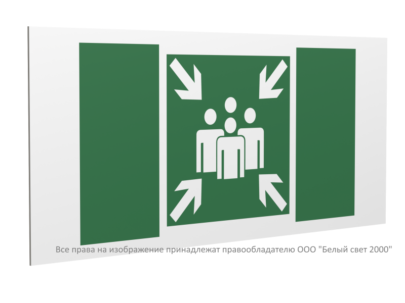 Знак безопасности PS-40206.E21 "Пункт (место) сбора" Белый свет a20619