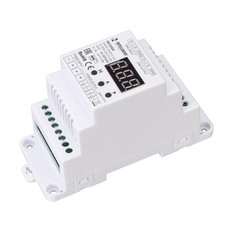 Декодер SMART-DMX512-103-62-RDM-DIN 12-48В 3х6А IP20 пластик INTELLIGENT ARLIGHT 027126 1