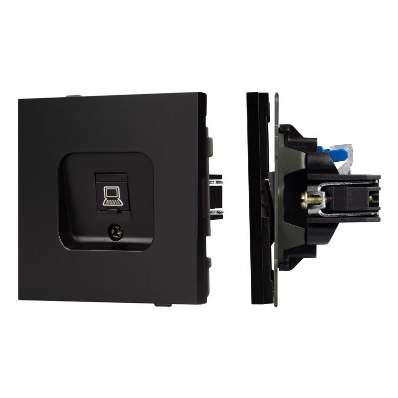 Розетка компьютерная SCT-TENDO-MPC1-PL-BK RJ45 кат.6 механизм Arlight 054104