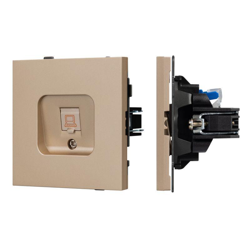 Розетка компьютерная SCT-TENDO-MPC1-PL-GD RJ45 кат.6 механизм Arlight 054099